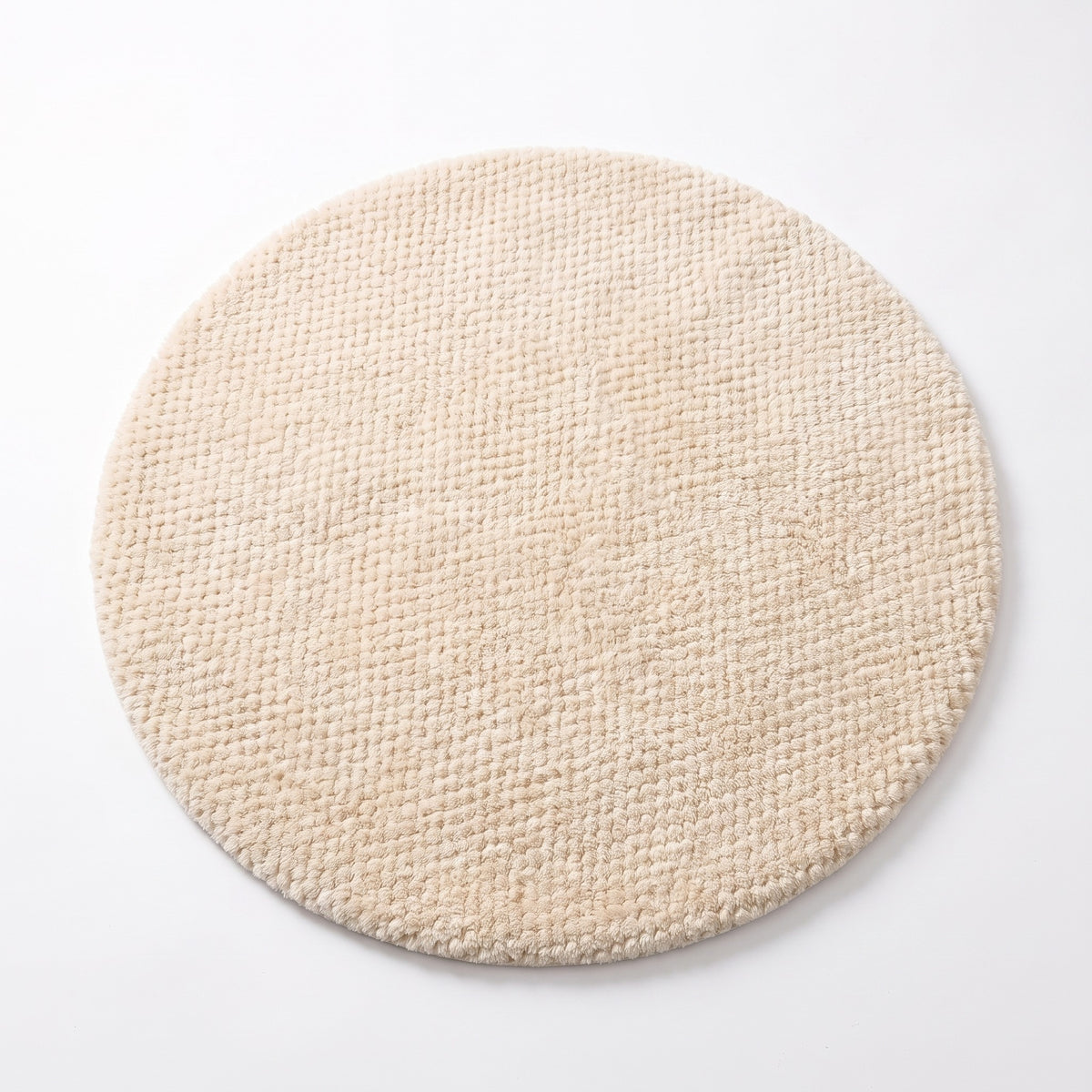 Round Fleece Rug | Soft Non-Slip Backing, 35in
