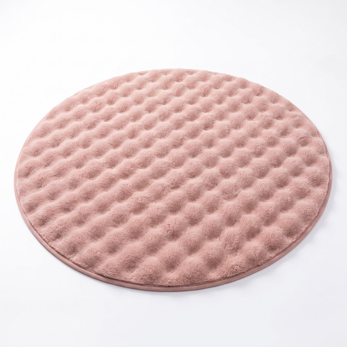 Round Fleece Rug | Soft Non-Slip Backing, 35in