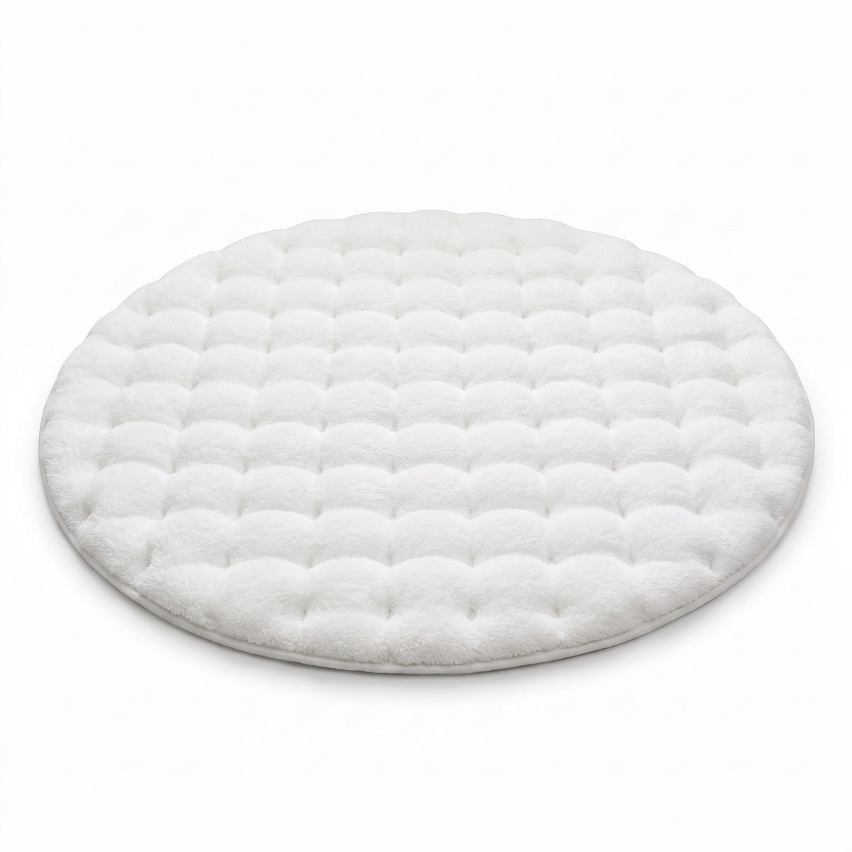 Round Fleece Rug | Soft Non-Slip Backing, 35in