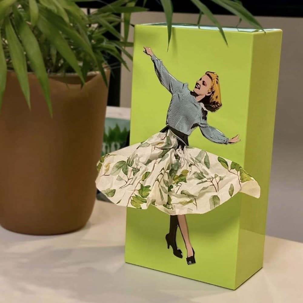 Decorative Plastic Tissue Box Cover, 9.8 x 5.1 x 3.1 in, view 9