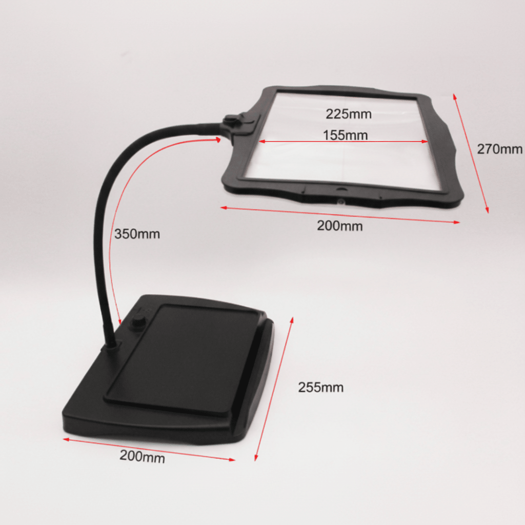 Desk Magnifying Lamp with 3x Magnification, LED Light and Flexible Gooseneck, view 2