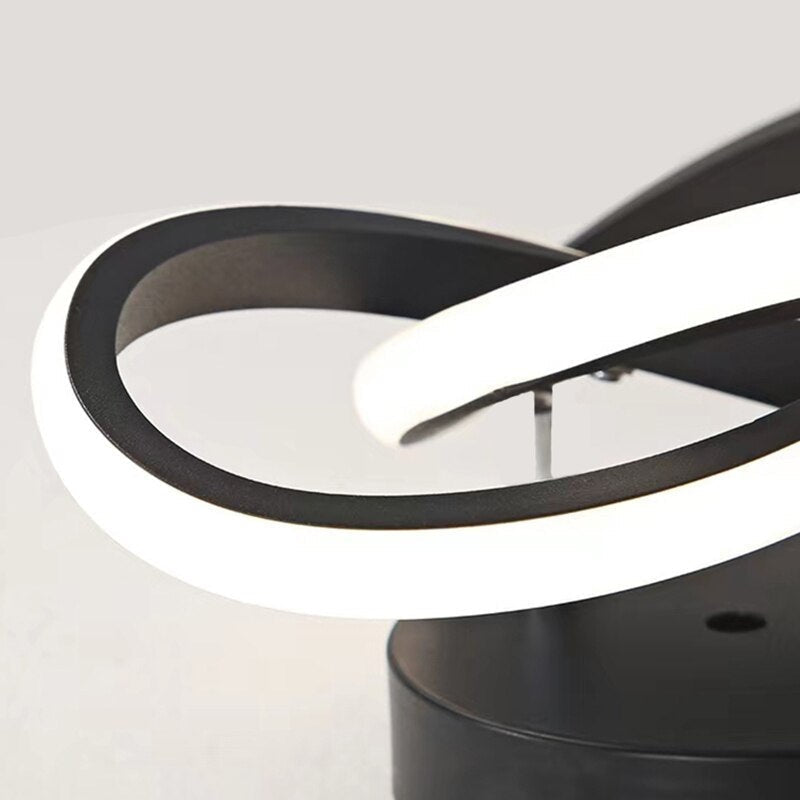 Dimmable LED Ceiling Light with Twisted Ribbon Design, 9.4 Inch, view 4