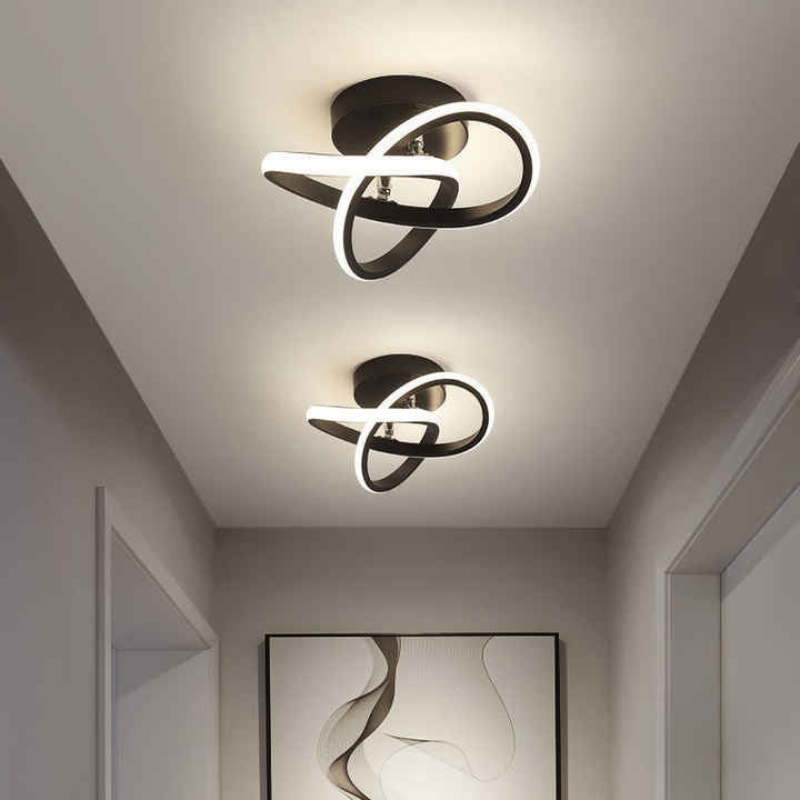 Dimmable LED Ceiling Light with Twisted Ribbon Design, 9.4 Inch, view 6