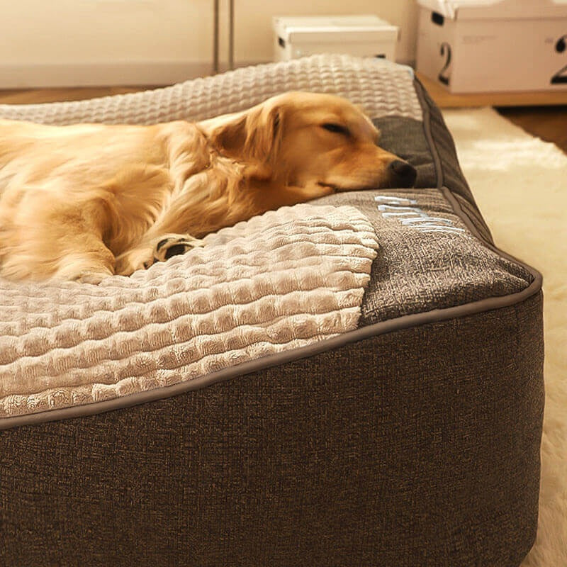 Dog Bed with Raised Head Pillow and Removable Cover, XL to 3XL, view 4
