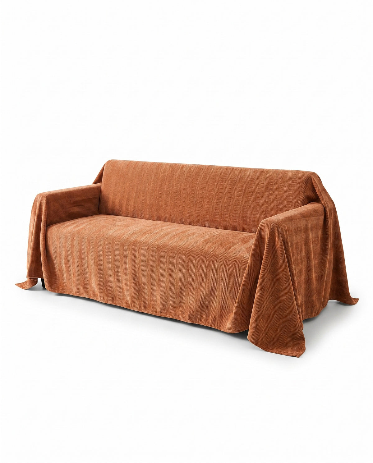 Durable Pet Friendly Herringbone Sofa Cover | Spill Resistant, 71-165in