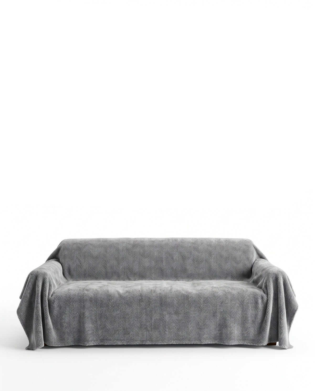 Durable Pet Friendly Herringbone Sofa Cover | Spill Resistant, 71-165in