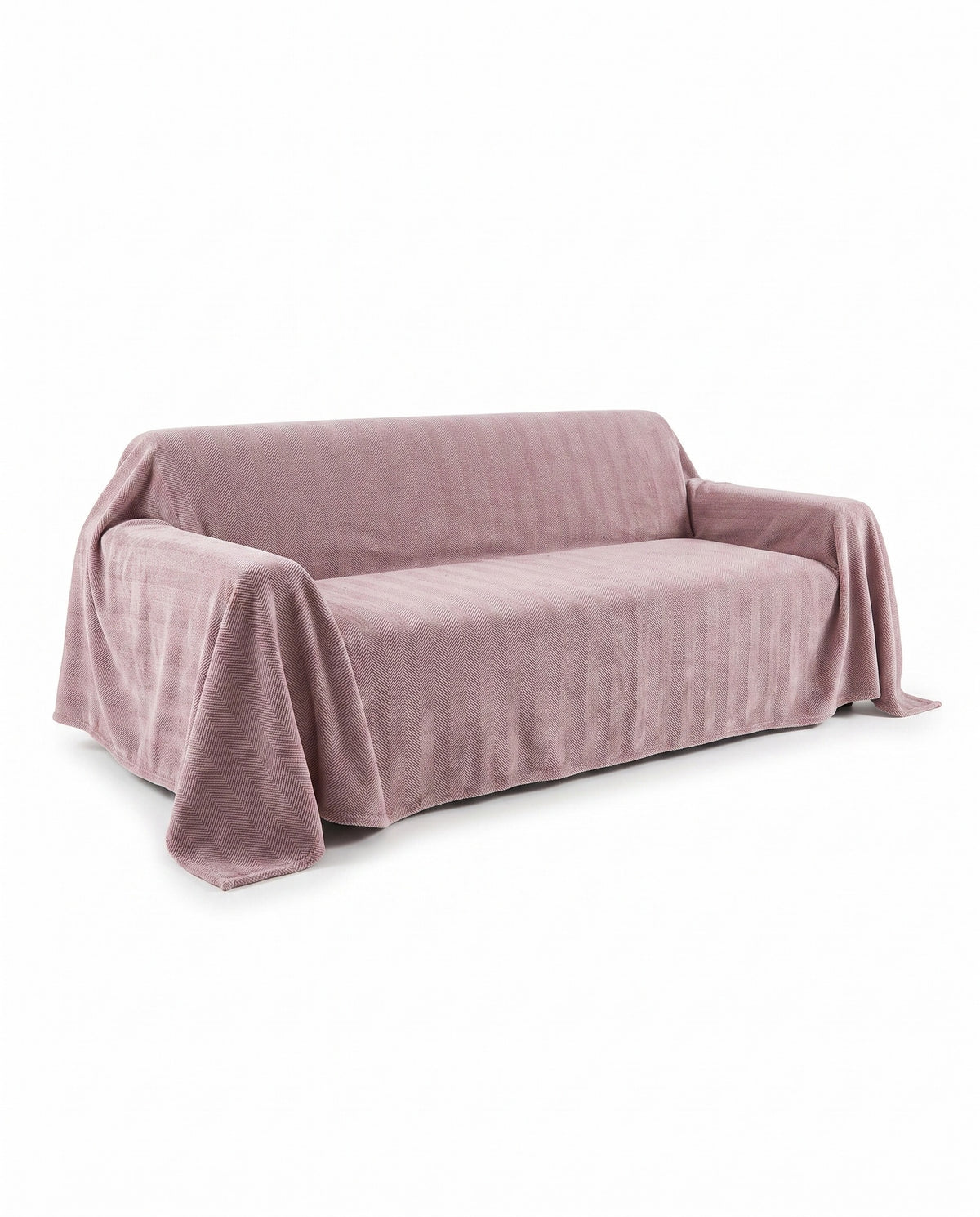 Durable Pet Friendly Herringbone Sofa Cover | Spill Resistant, 71-165in