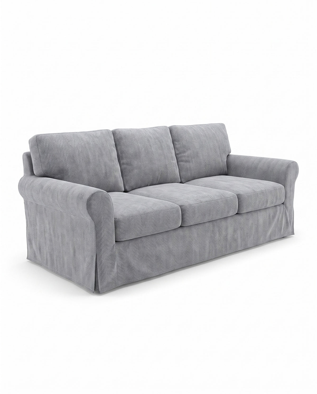 Durable Pet Friendly Herringbone Sofa Cover | Spill Resistant, 71-165in
