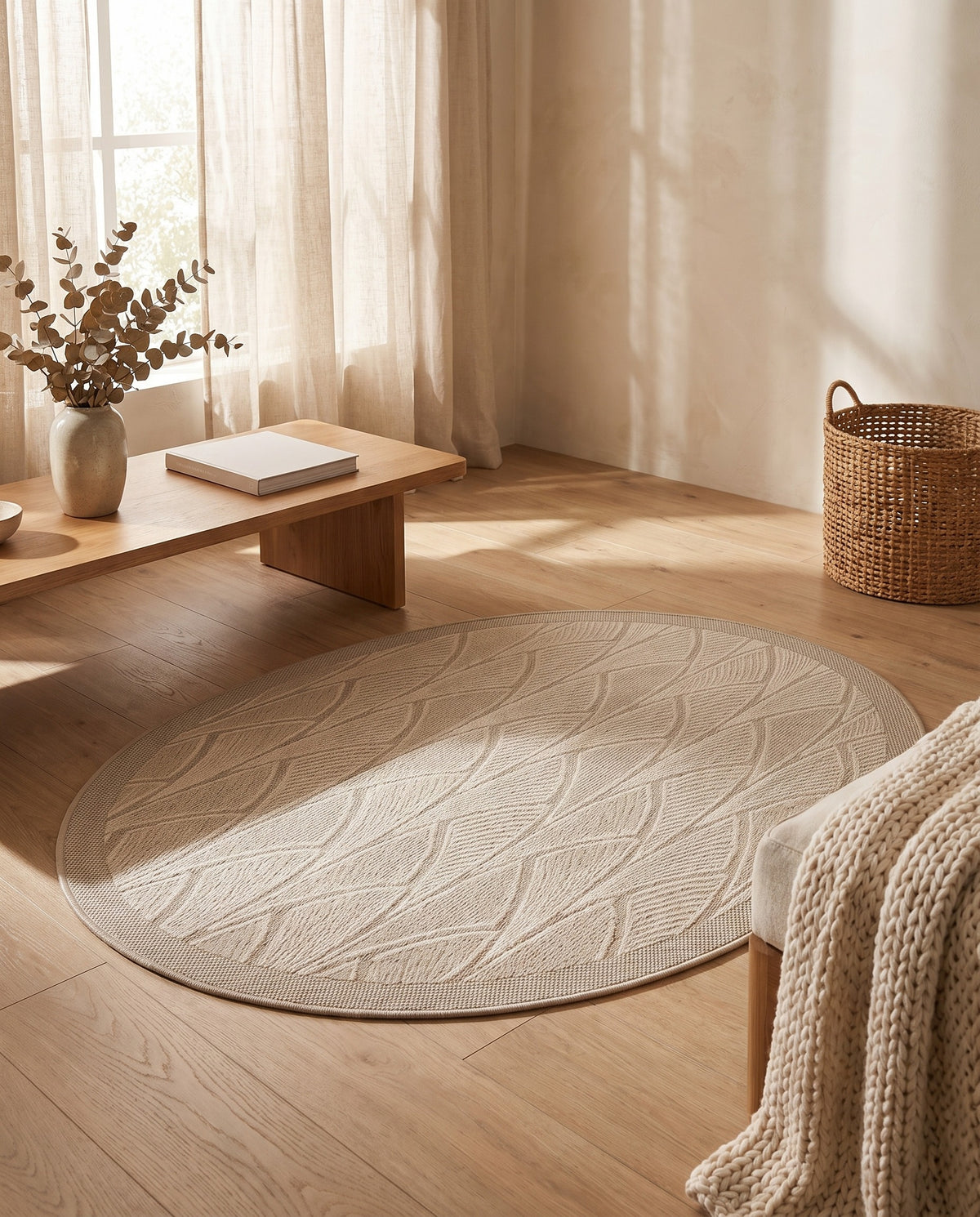 Easy Clean Rug Artisan Blossom Spillproof Pet-Friendly Chic Livi | Non-Slip Backing, 5-8ft