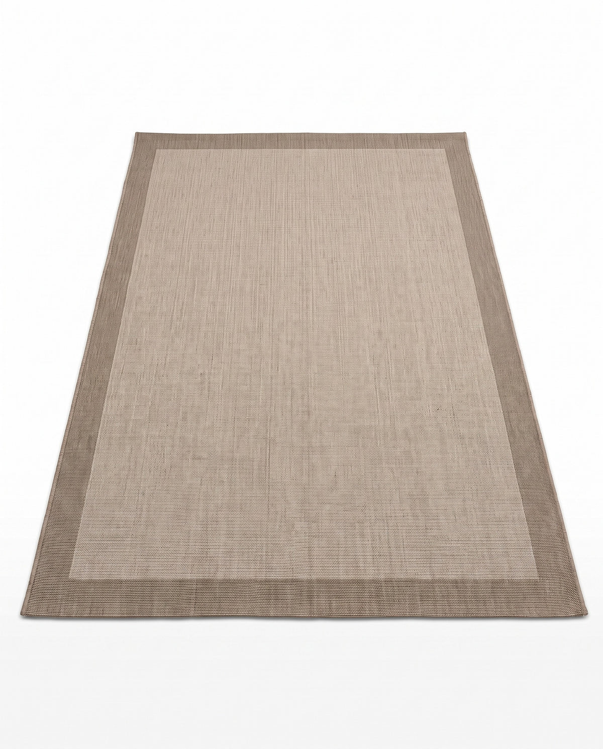 Easy Clean Rug Beige Harmony Border Spillproof Pet-Friendly Mini | Durable Pile, 2-9ft