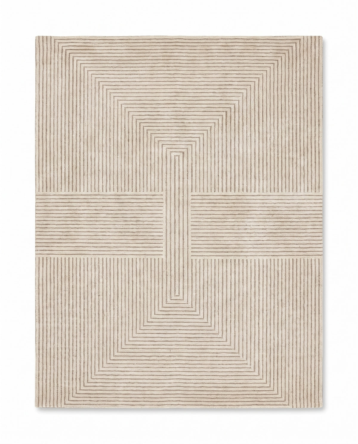 Easy Clean Rug Geometric Line Non-Slip Quick-Drying Bath Mat | Durable Pile, 1-9ft
