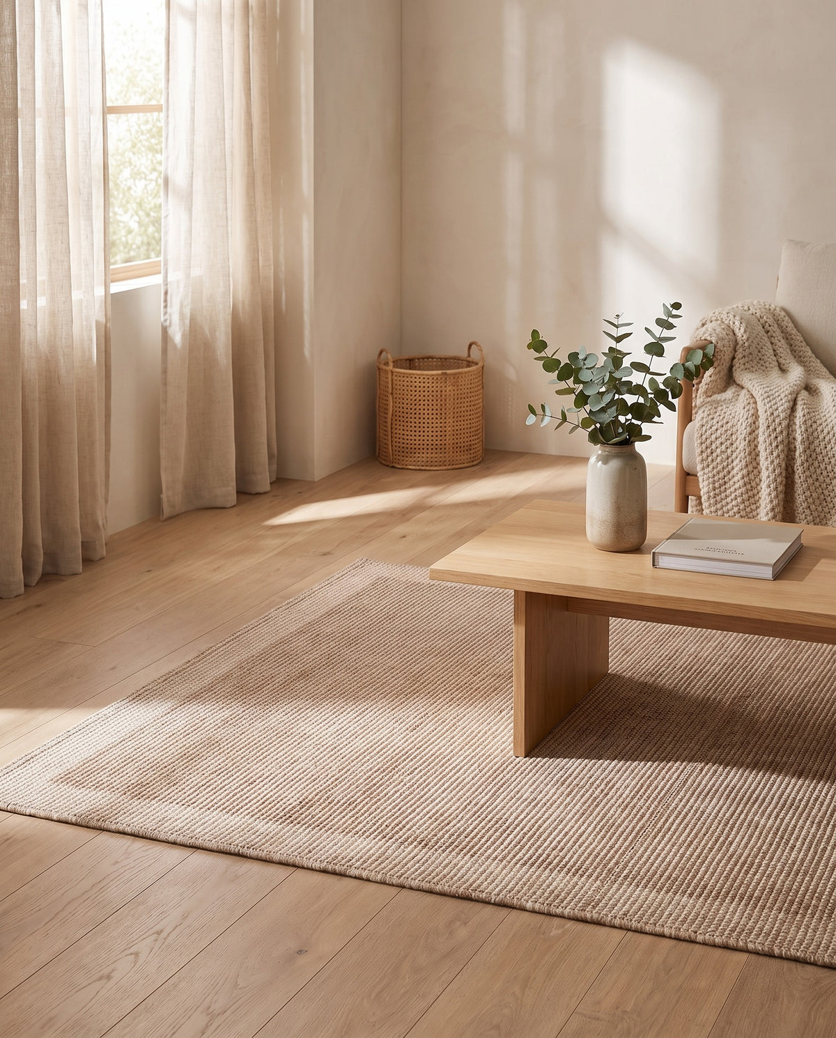Easy Clean Rug Minimal Weave Durable Non-Slip Pet-Friendly Moder | Indoor Use, 1-6ft