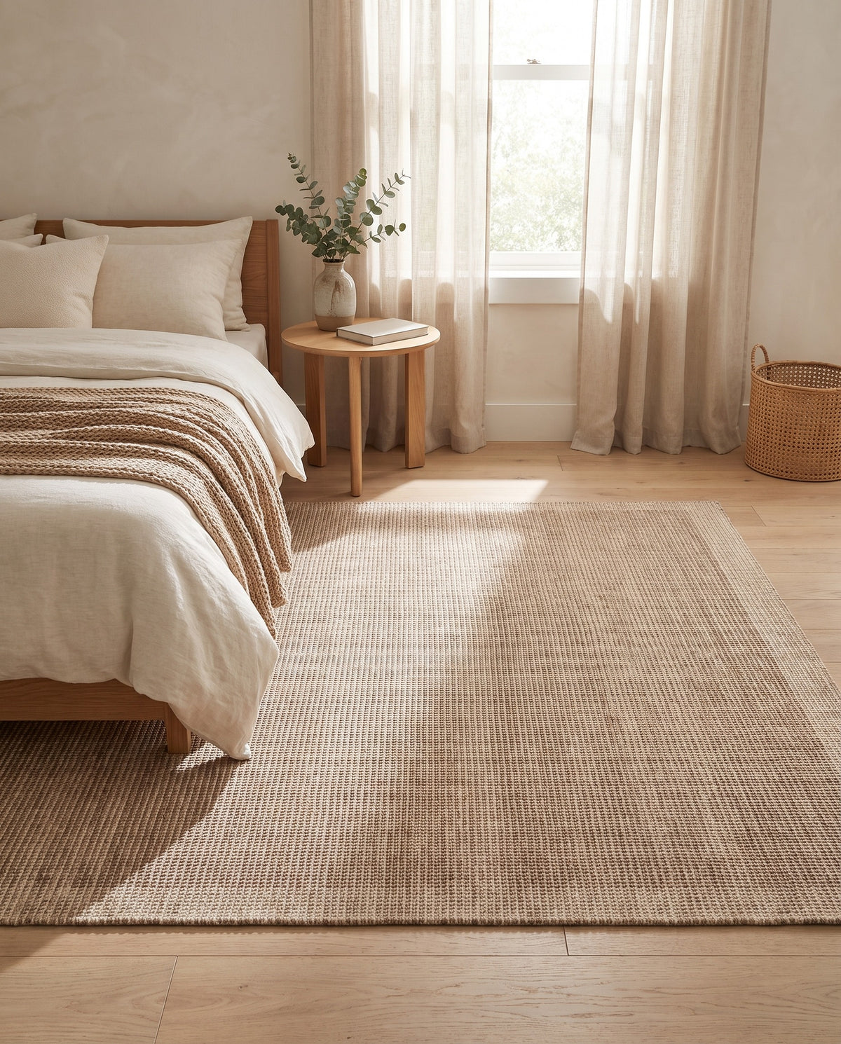 Easy Clean Rug Minimal Weave Durable Non-Slip Pet-Friendly Moder | Indoor Use, 1-6ft