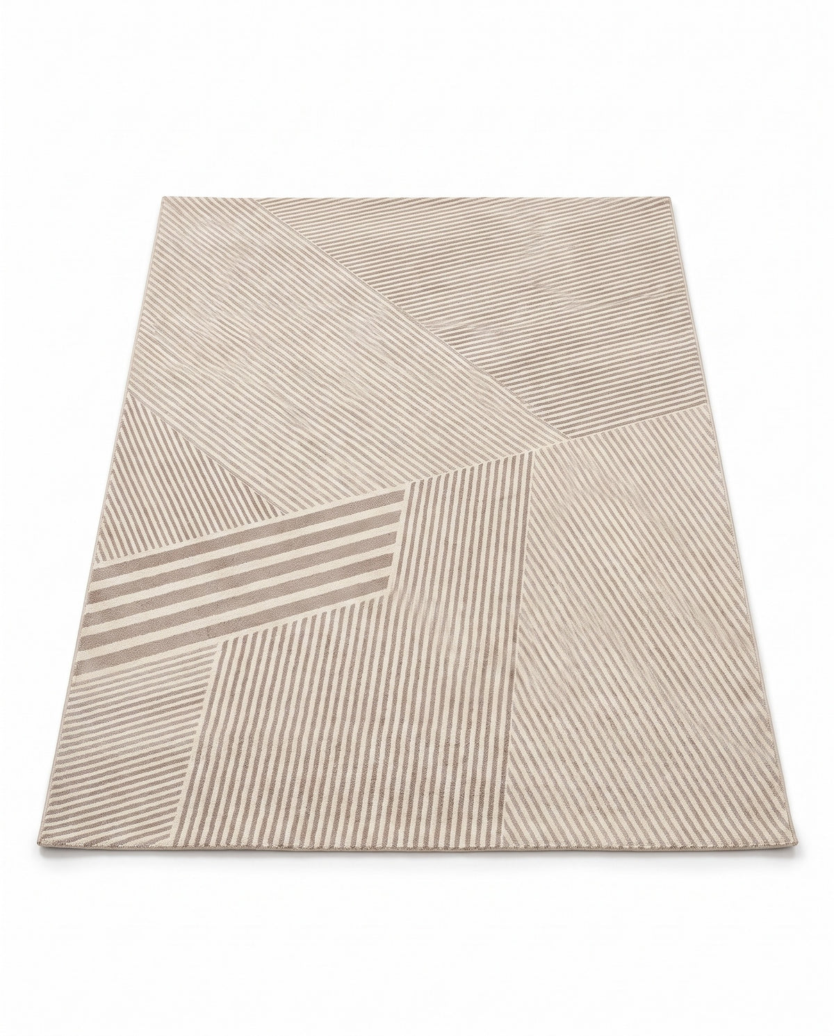 Easy Clean Rug Modern Geometric Non-Slip Quick-Drying Bath Mat | Durable Pile, 1-9ft