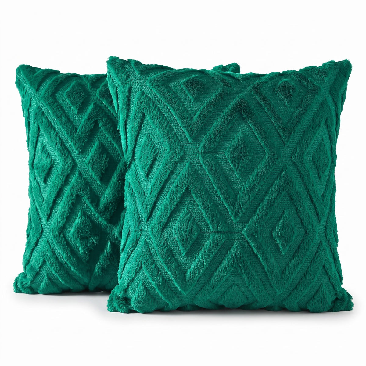 Christmas Plush Cushion Cover Set of 2 | Soft Pile, 12-26in