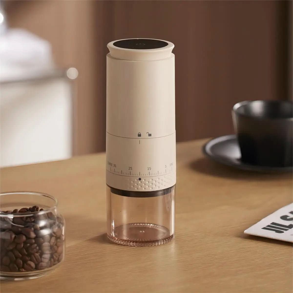 Electric Coffee Grinder with 38 Grind Settings, Rechargeable Battery and USB-C, view 6