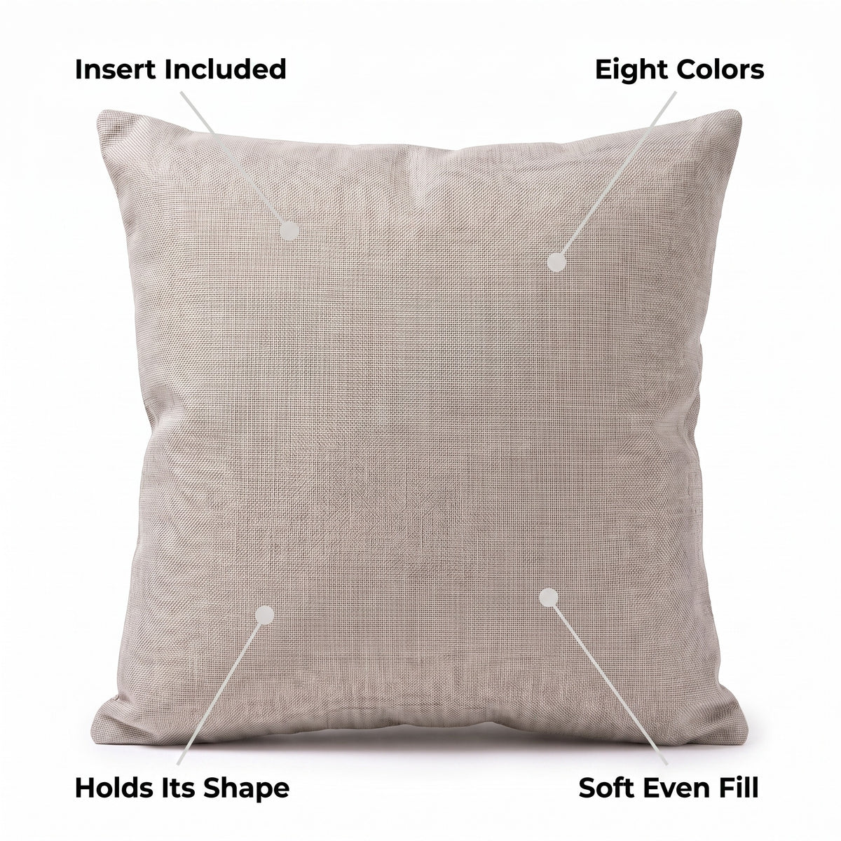 Modern Filled Soft Cushion | Insert Included, 16in