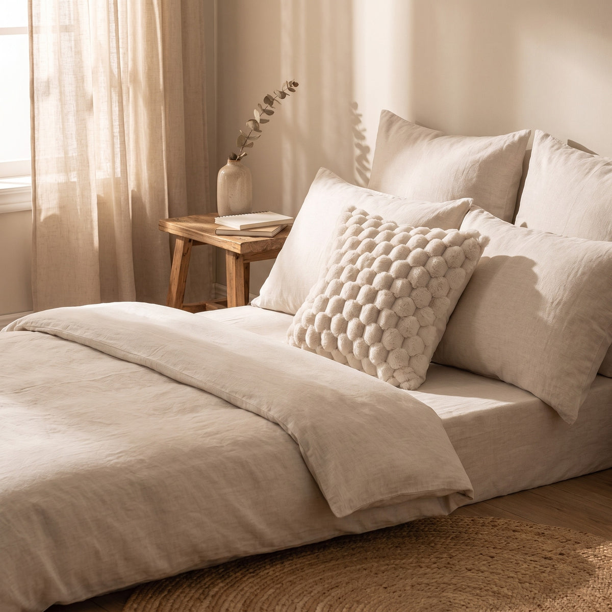 Textured Soft Cushion Cover | Melange Weave, 5 Colors