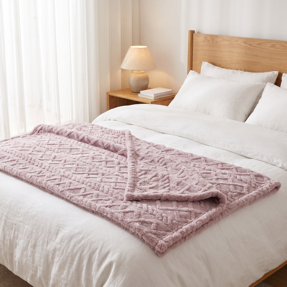 Thick Fleece Blanket | Insulating Warmth, 28-91in