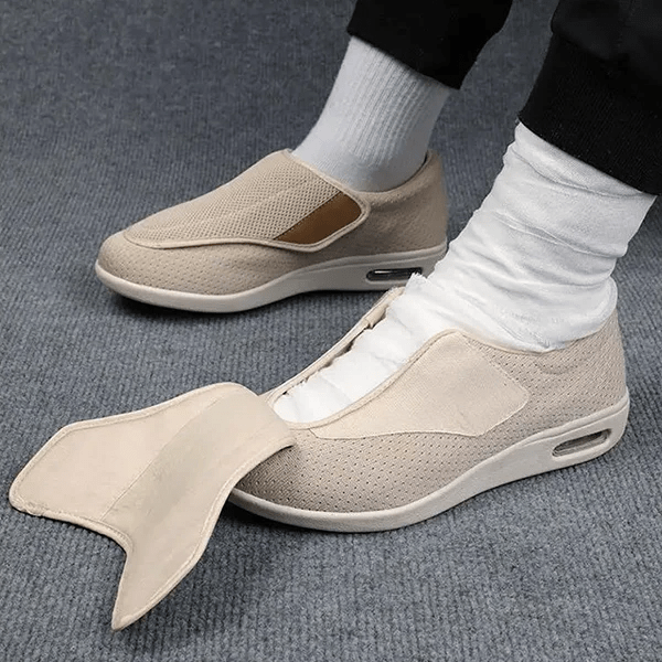 Extra Wide Slippers with Memory Foam Insole and Hook and Loop Strap, view 4