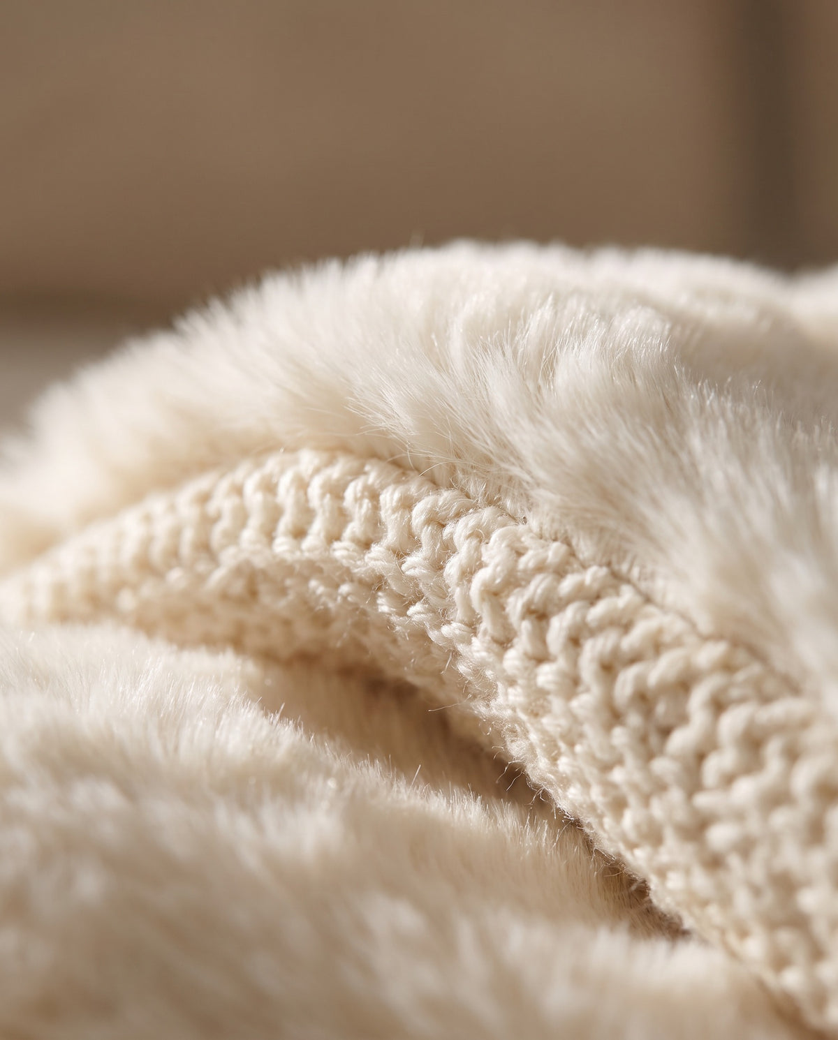 Faux Fur Throw Pillow Cover | Soft Warm Handfeel, 18in