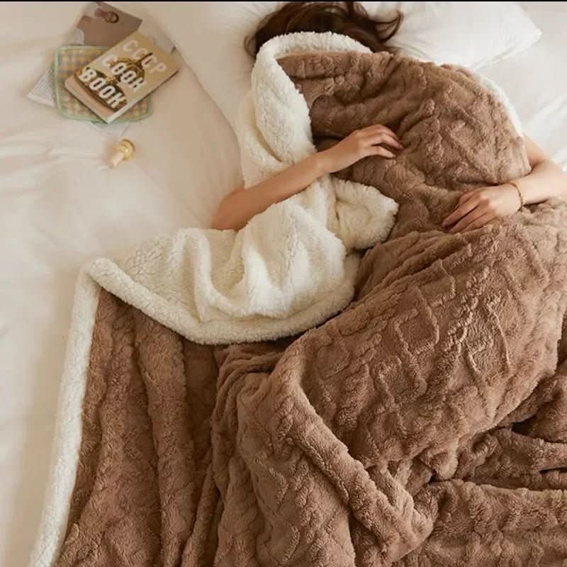 Faux Lambswool Jacquard Blanket, Machine Washable, in Five Sizes, view 1