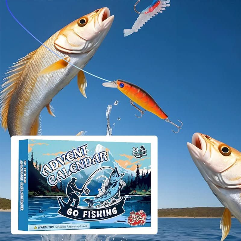 Fishing Advent Calendar with 24 Doors Full of Tackle in Seven Styles, view 4