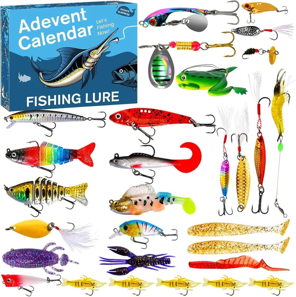 Fishing Advent Calendar with 24 Doors Full of Tackle in Seven Styles, view 16