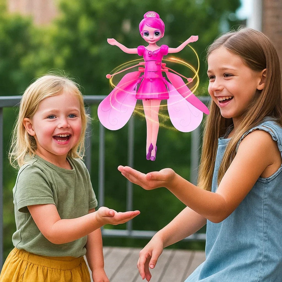 Flying Fairy Doll with Hand Control and LED Wings, USB Rechargeable, view 7