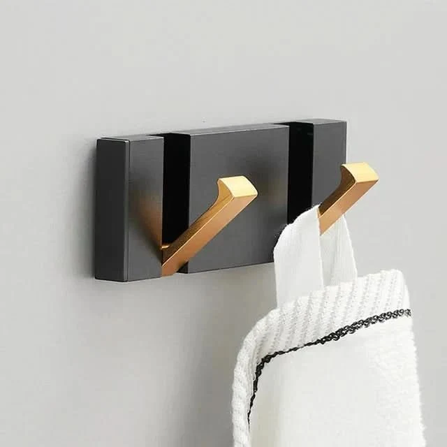 Foldable Aluminum Wall Hooks, Mount with Adhesive Tape or Screws, view 1
