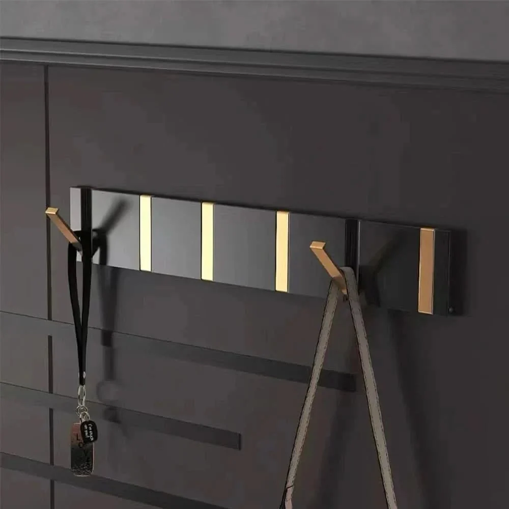 Foldable Aluminum Wall Hooks, Mount with Adhesive Tape or Screws, view 3