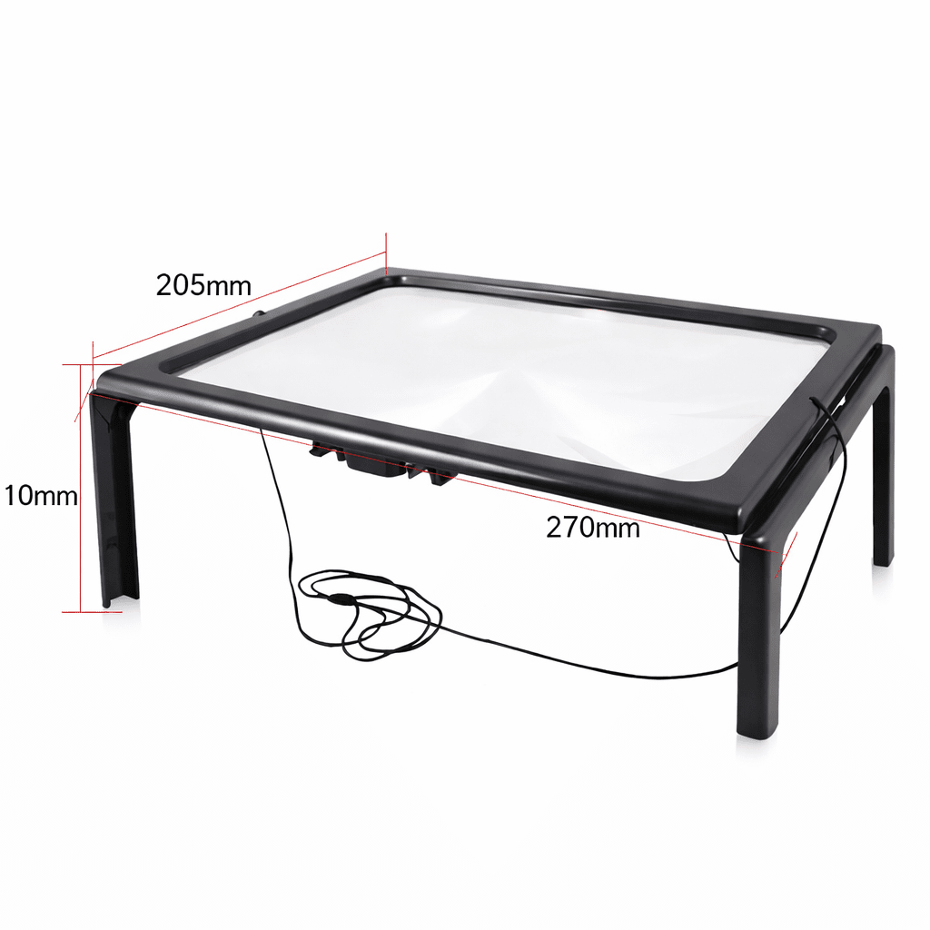 Foldable Hands Free Reading Magnifier with 3x Magnification and Four LEDs, view 4