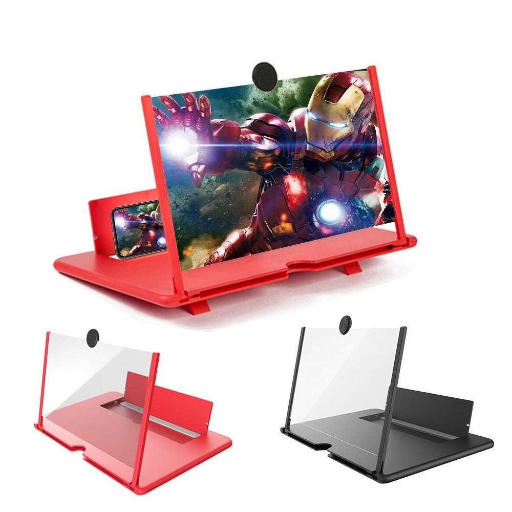 Folded screen magnifier showing its compact closed shape