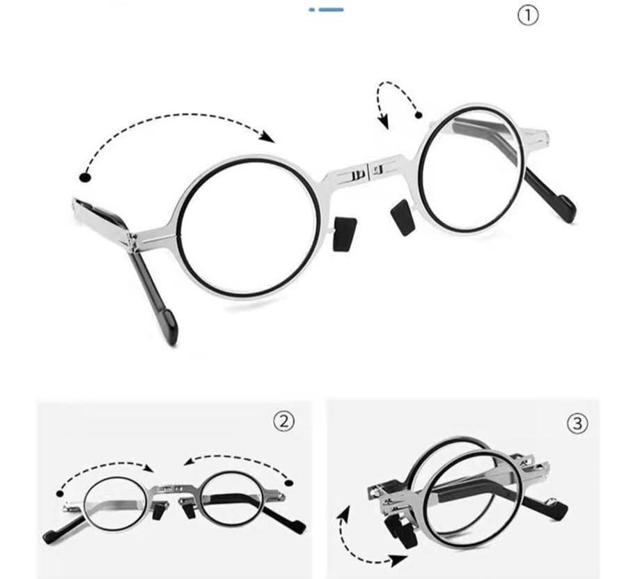 Foldable Reading Glasses Under 0.7 oz with Blue Light Filter and Case, view 4