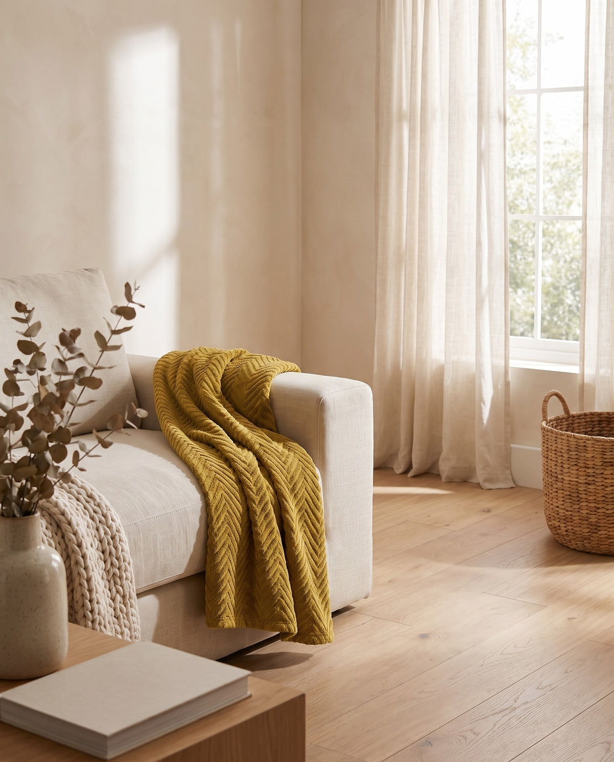 Geometric Patterned Throw Blanket | Soft Warm Handfeel, 51-94in