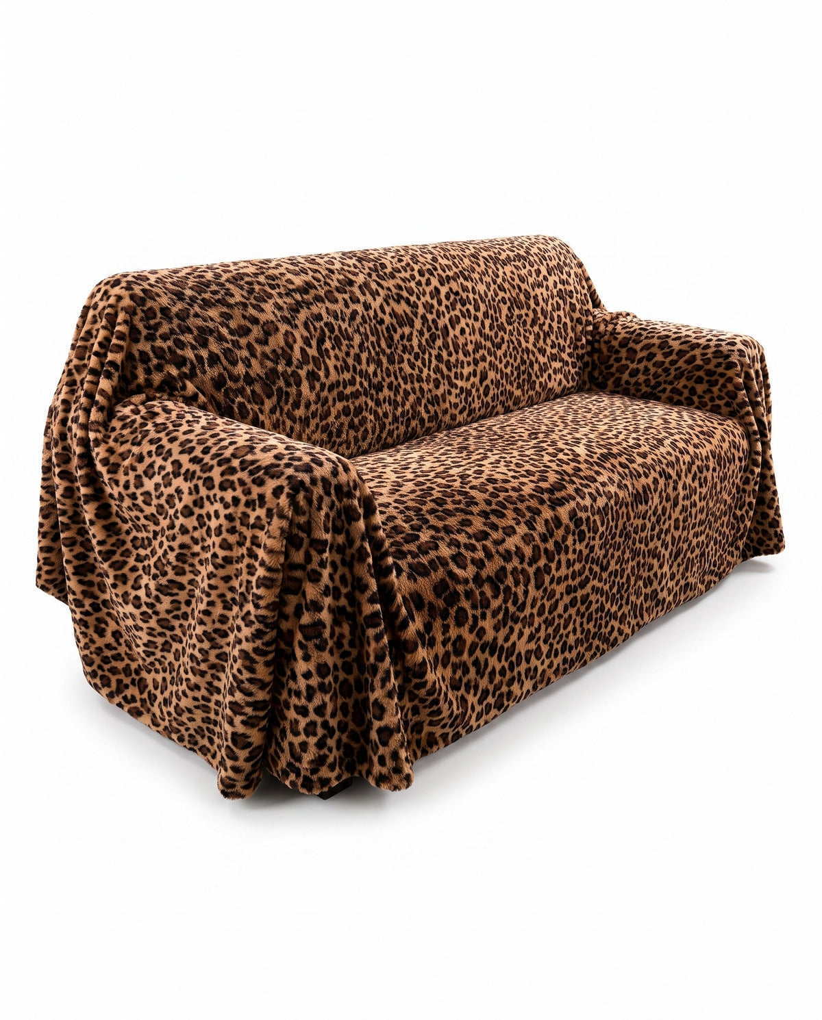 Glamour Leopard Scratch-Resistant Luxe Sofa Cover | Spill Resistant, 71-165in