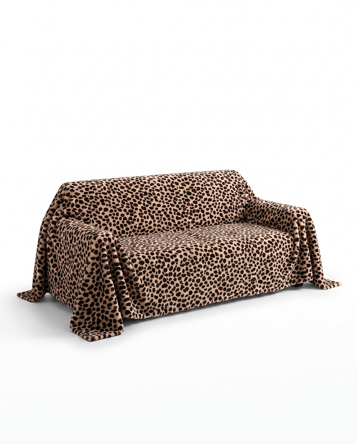 Glamour Leopard Scratch-Resistant Luxe Sofa Cover | Spill Resistant, 71-165in