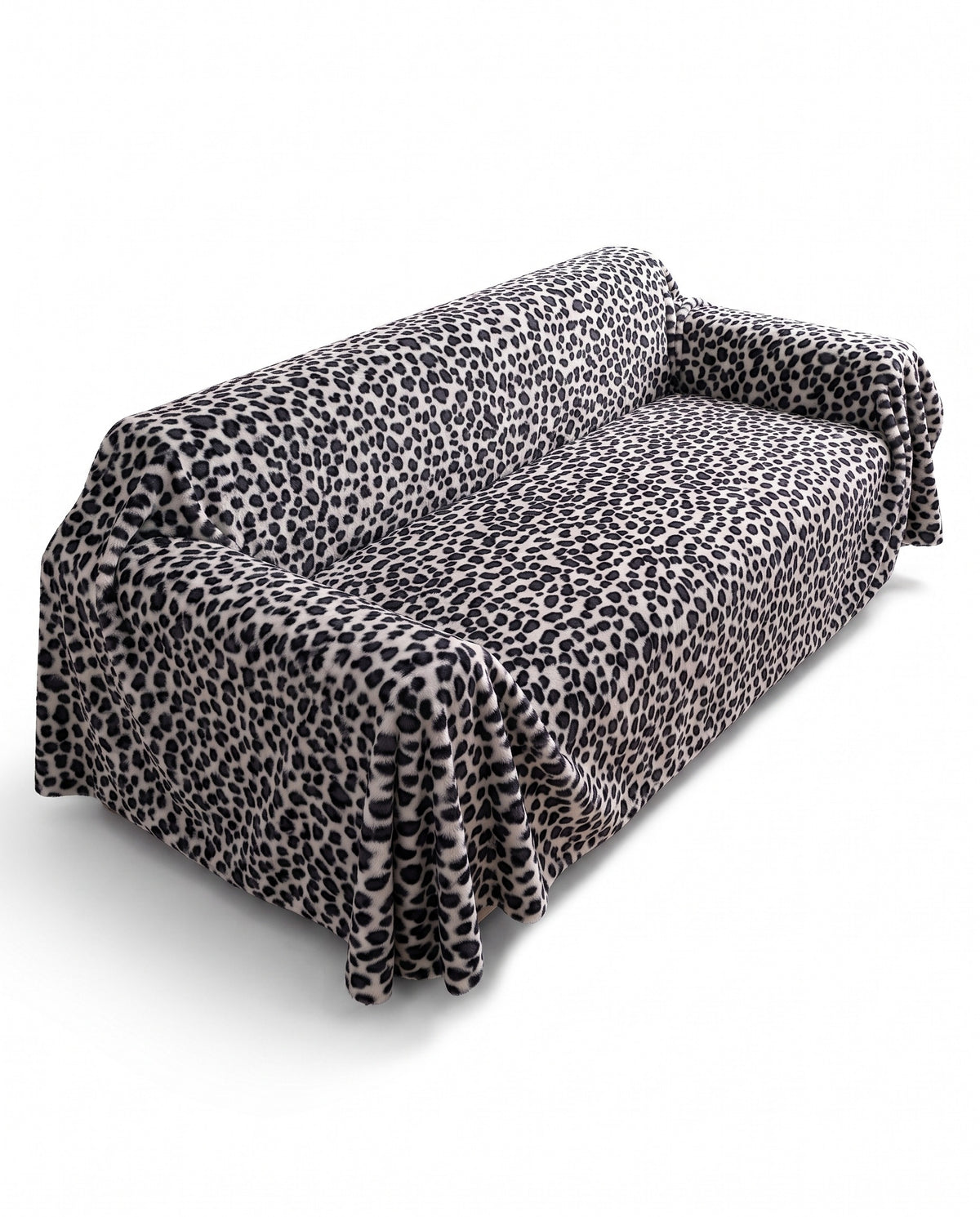Glamour Leopard Scratch-Resistant Luxe Sofa Cover | Spill Resistant, 71-165in