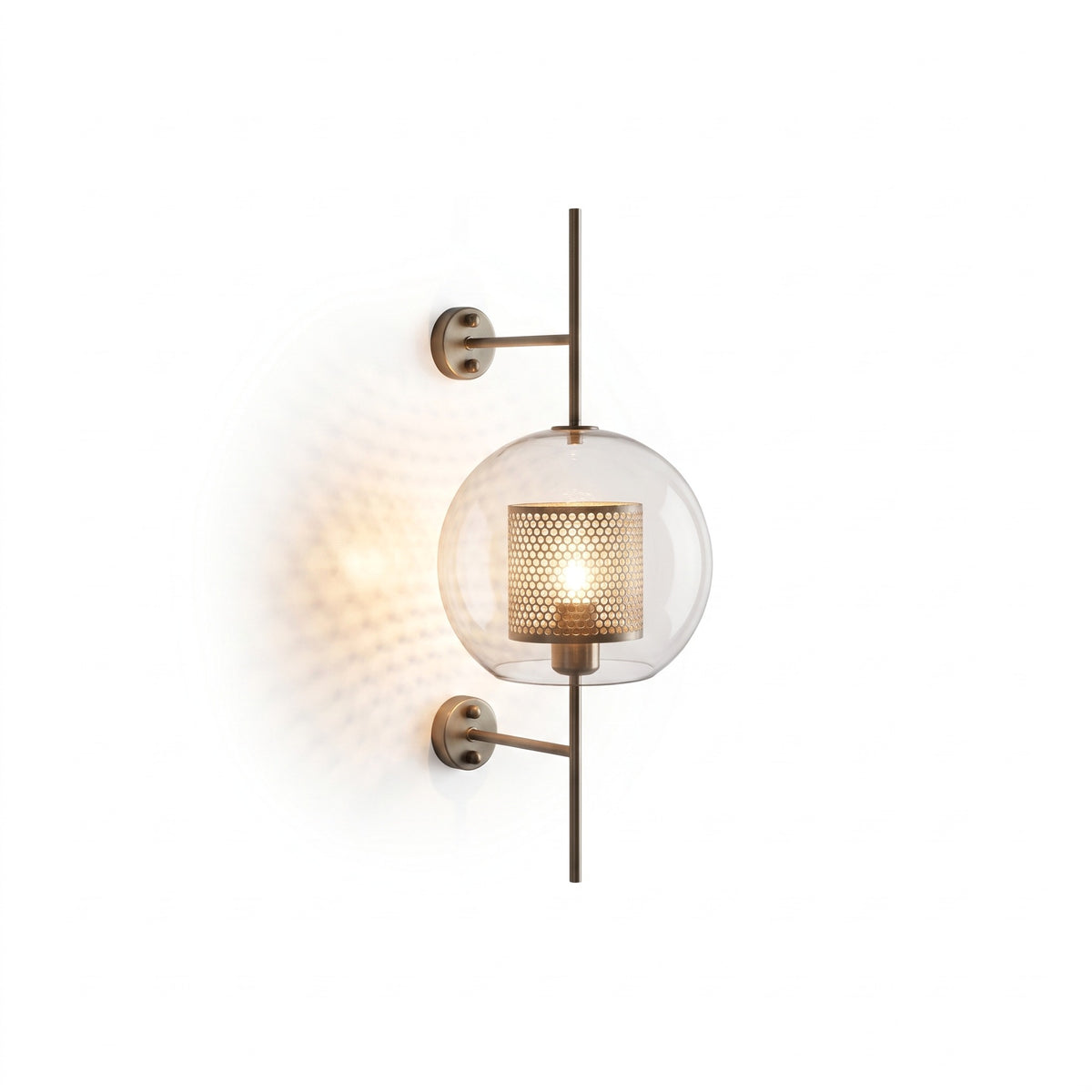 Glass Wall Sconce - Gold / Globe
