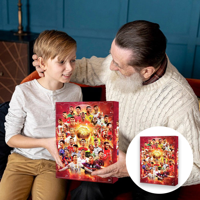 Soccer Advent Calendar - 24 Collectible Toy Figurines, Holiday Countdown Playset for Kids and Sports Fans (10)