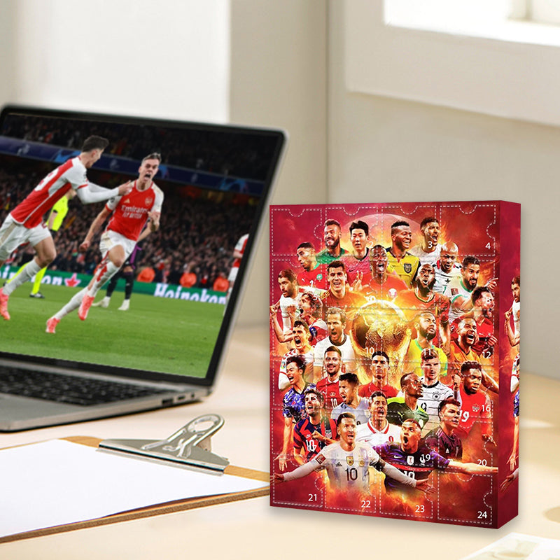 Soccer Advent Calendar - 24 Collectible Toy Figurines, Holiday Countdown Playset for Kids and Sports Fans (7)