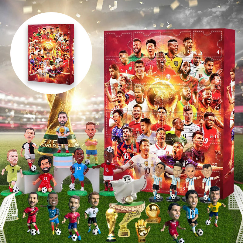 Soccer Advent Calendar - 24 Collectible Toy Figurines, Holiday Countdown Playset for Kids and Sports Fans (9)