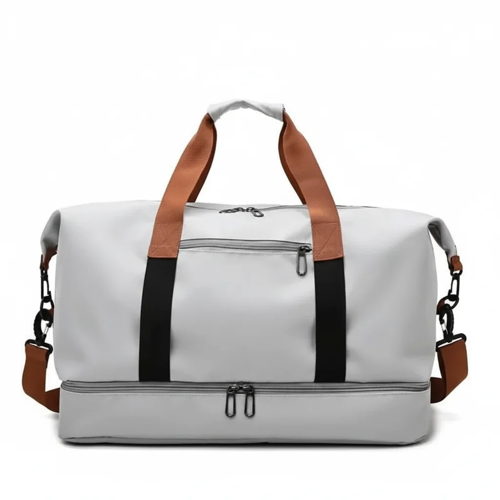 Gym Bag with Separate Shoe Compartment, Wet Pocket and Trolley Sleeve, view 6