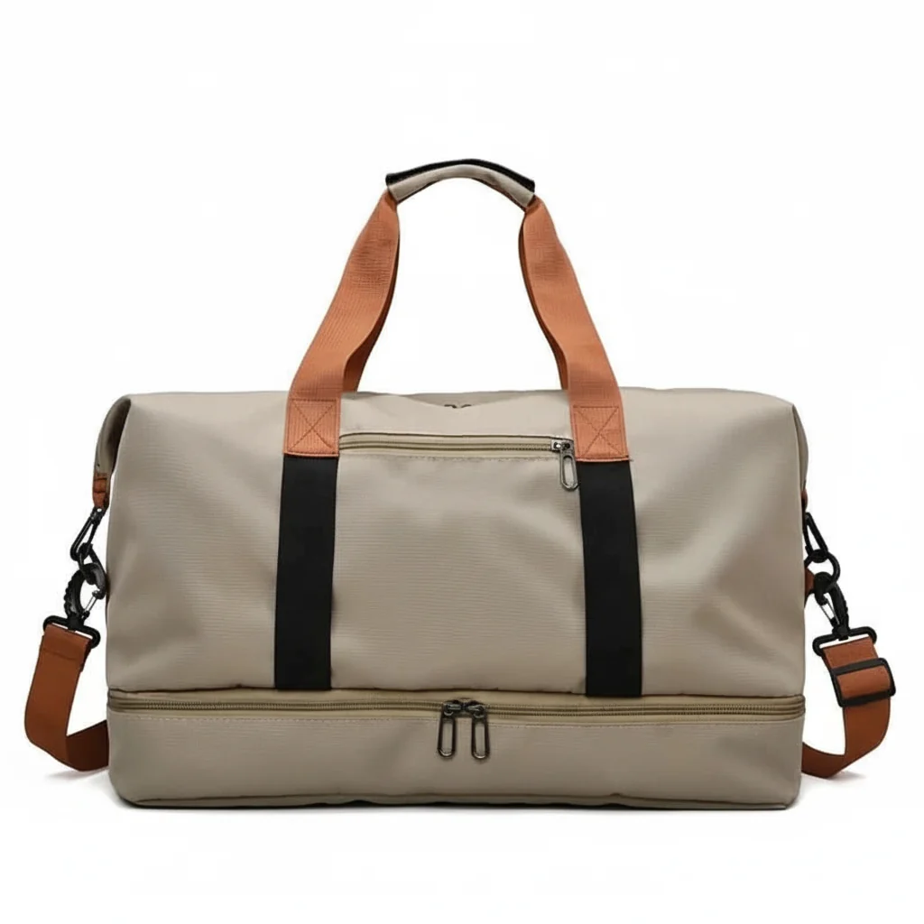 Gym Bag with Separate Shoe Compartment, Wet Pocket and Trolley Sleeve, view 7