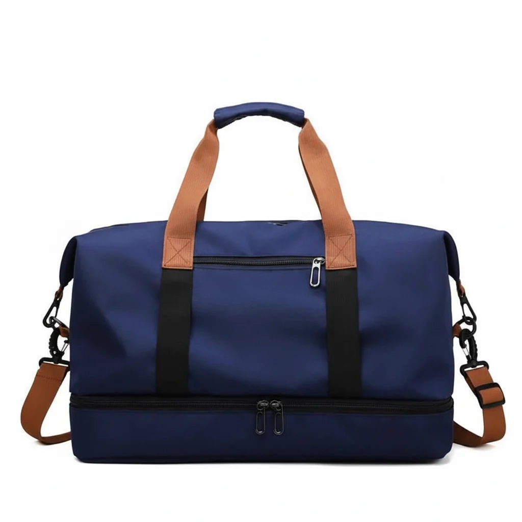 Gym Bag with Separate Shoe Compartment, Wet Pocket and Trolley Sleeve, view 10