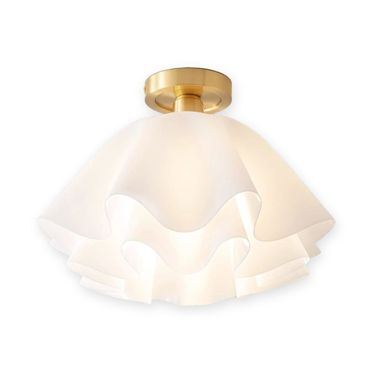 Copper & Acrylic Semi Flush Mount Ceiling Light