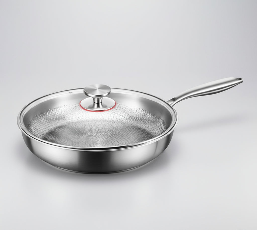 Hammered Titanium Frying Pan with Natural Nonstick Surface, Induction Ready, view 11