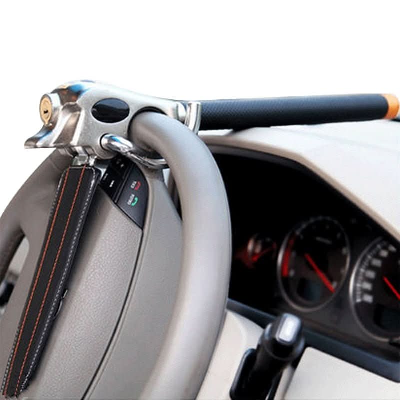 Hardened Steel Steering Wheel Lock with 120 dB Alarm and Triple Locking, view 4