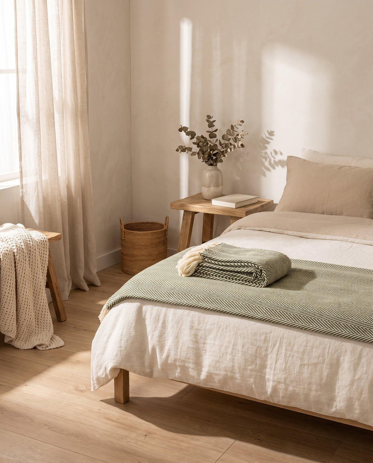 Herringbone Knit Throw Blanket | Machine Washable, 50-90in