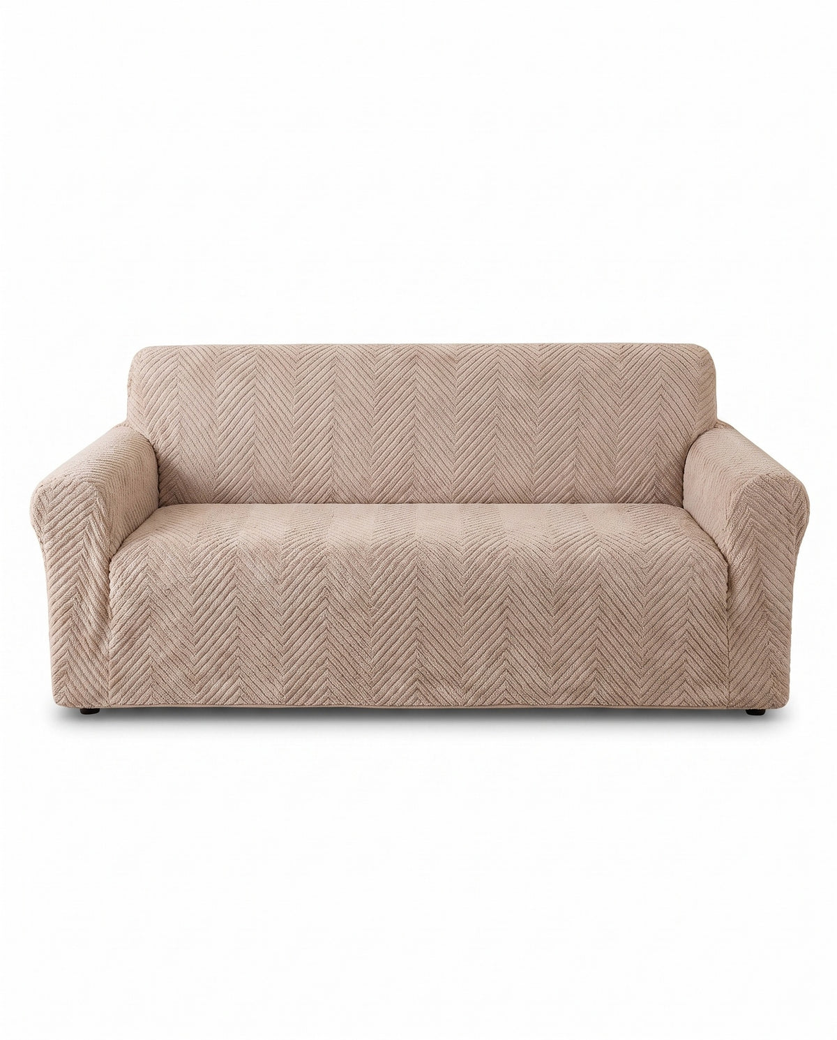Herringbone Plush Nonslip Sofa Cover | Non-Slip Backing, 1-95in